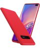Samsung Galaxy S10 Plus Twill Slim Texture Back Cover Rood