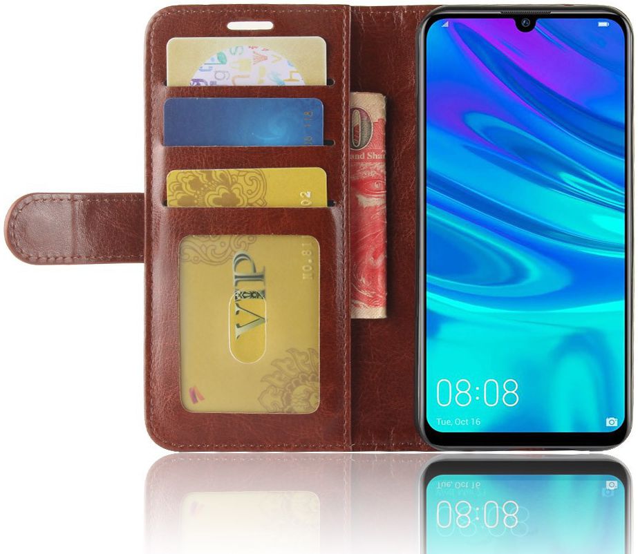 Huawei Y7 (2019) Portemonnee Hoesje Bruin afbeelding 1