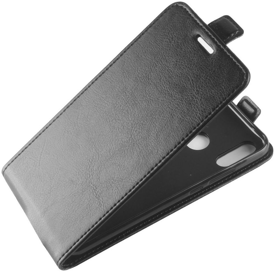 Huawei P30 Lite Verticaal Flip Hoesje Zwart afbeelding 2