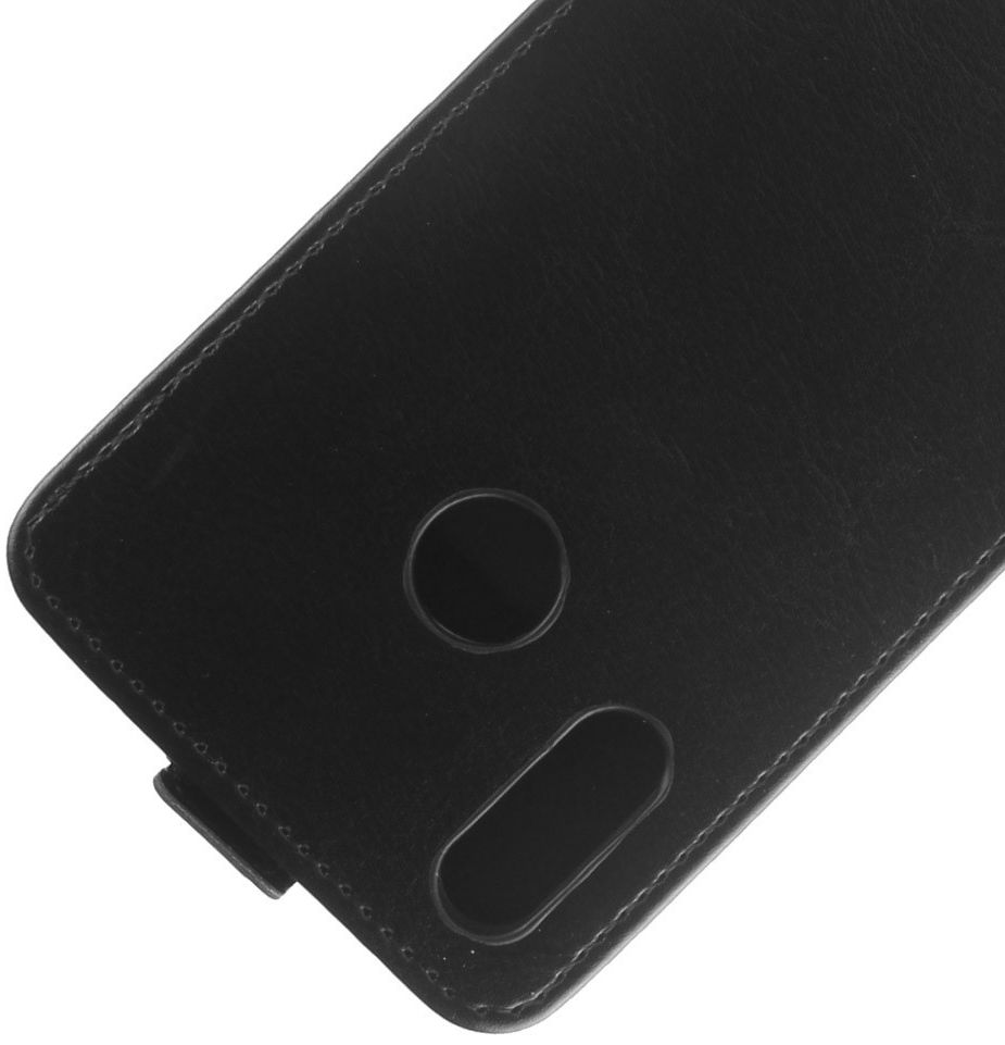 Huawei P30 Lite Verticaal Flip Hoesje Zwart afbeelding 3