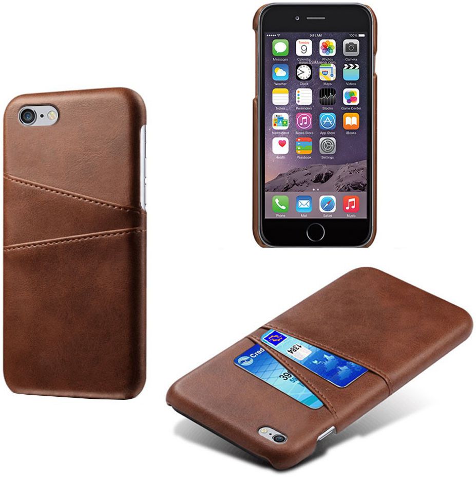 Apple iPhone 6(S) Back Cover met Kaarthouder Bruin afbeelding 5
