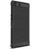 Sony Xperia XZ4 Compact Geborsteld Carbon TPU Hoesje Zwart