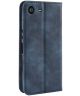 Sony Xperia XZ4 Compact Vintage Portemonnee Hoesje Blauw