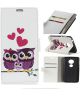 Motorola Moto G7 Play Portemonnee Hoesje met Owl Family Print