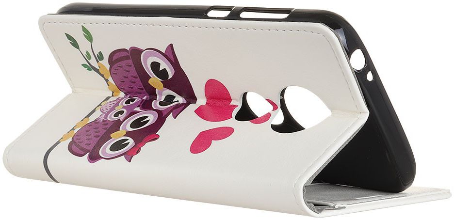 Motorola Moto G7 Play Portemonnee Hoesje met Owl Family Print afbeelding 4