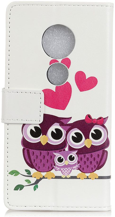 Motorola Moto G7 Play Portemonnee Hoesje met Owl Family Print afbeelding 5