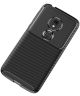 Motorola Moto G7 Play Siliconen Carbon Hoesje Zwart