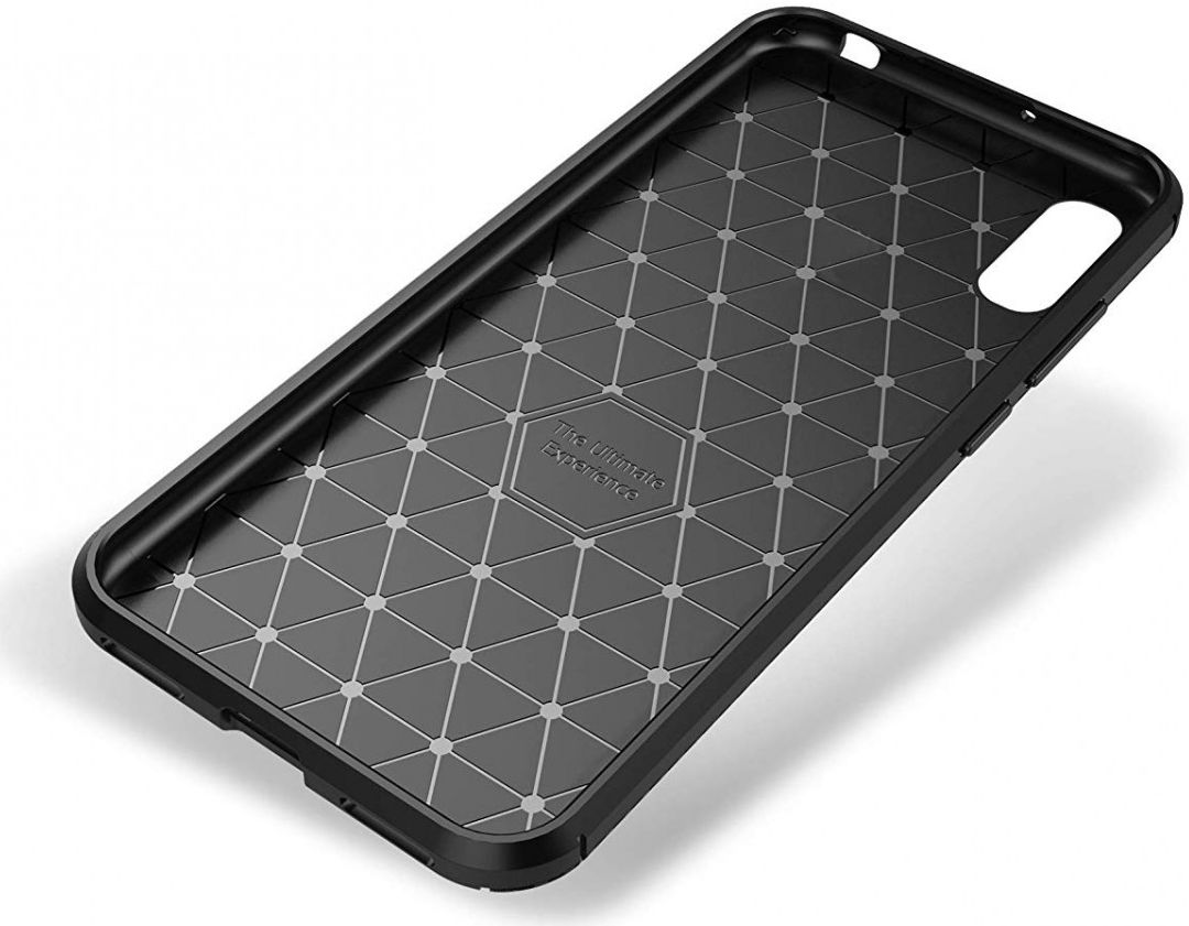 Huawei Y6s / Y6 (2019) Hoesje Siliconen Carbon Zwart afbeelding 7