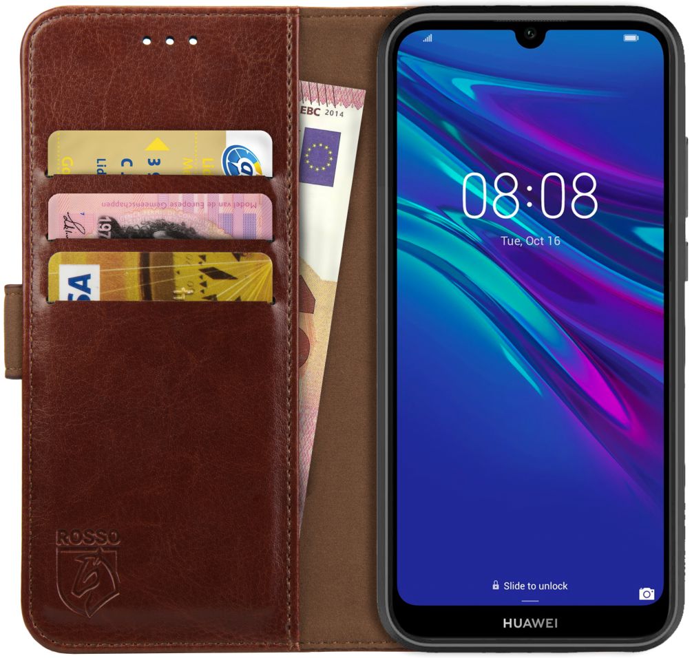 Rosso Element Huawei Y6s / Y6 (2019) Hoesje Book Cover Bruin afbeelding 1