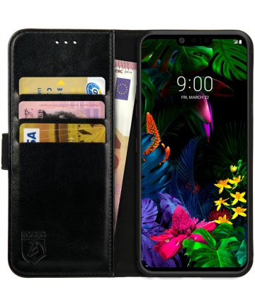 Rosso Element LG G8 ThinQ Hoesje Book Cover Zwart Hoesjes