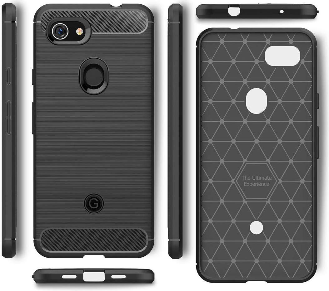 Google Pixel 3A Geborsteld TPU Hoesje Zwart afbeelding 7