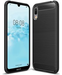 Huawei Y6s / Y6 (2019) Hoesje Geborsteld TPU Zwart