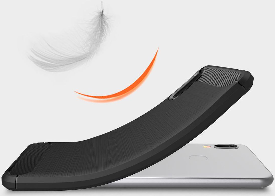 Huawei Y6s / Y6 (2019) Hoesje Geborsteld TPU Zwart afbeelding 5