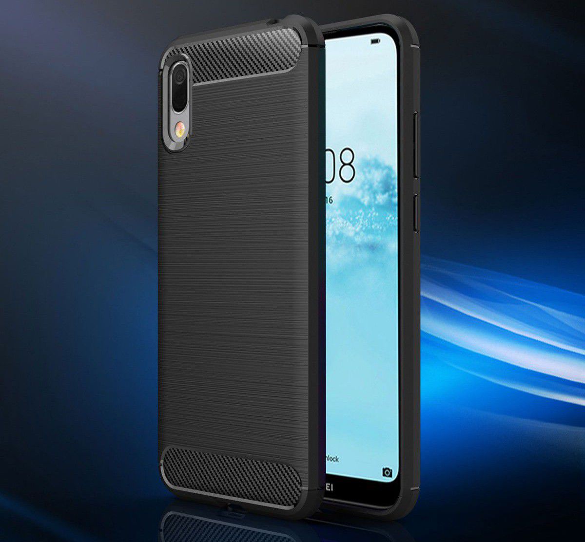 Huawei Y6s / Y6 (2019) Hoesje Geborsteld TPU Zwart afbeelding 8