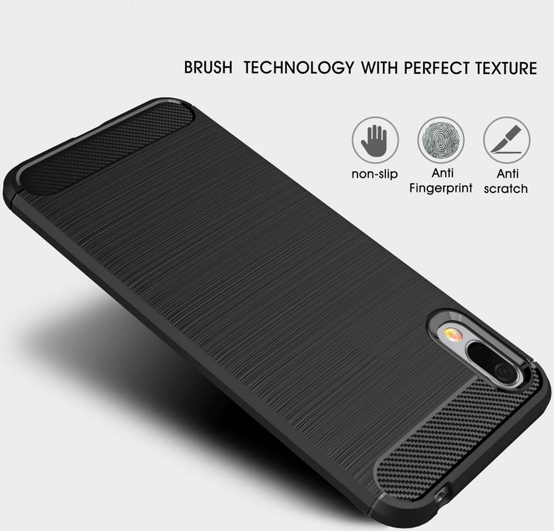 Huawei Y6s / Y6 (2019) Hoesje Geborsteld TPU Zwart afbeelding 9