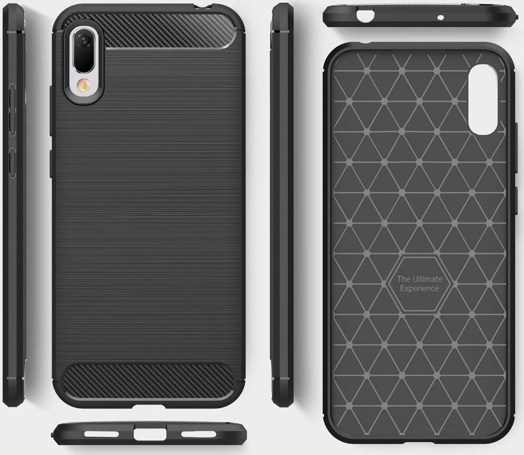 Huawei Y6s / Y6 (2019) Hoesje Geborsteld TPU Zwart afbeelding 11
