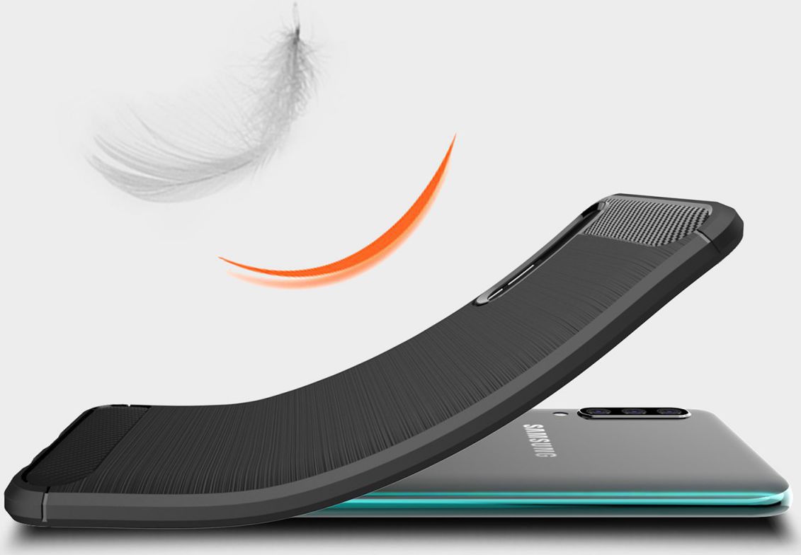 Samsung Galaxy A50 Hoesje Geborsteld TPU Blauw afbeelding 8