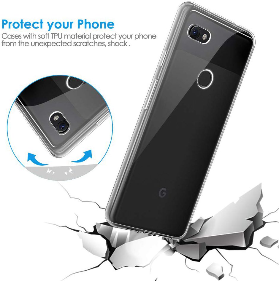 Google Pixel 3A XL Hoesje Dun TPU Transparant afbeelding 3
