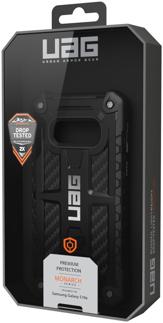 Urban Armor Gear Monarch Hoesje Samsung Galaxy S10E Carbon afbeelding 15