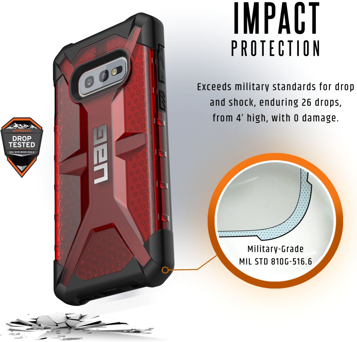 Urban Armor Gear Plasma Hoesje Samsung Galaxy S10E Magma afbeelding 4