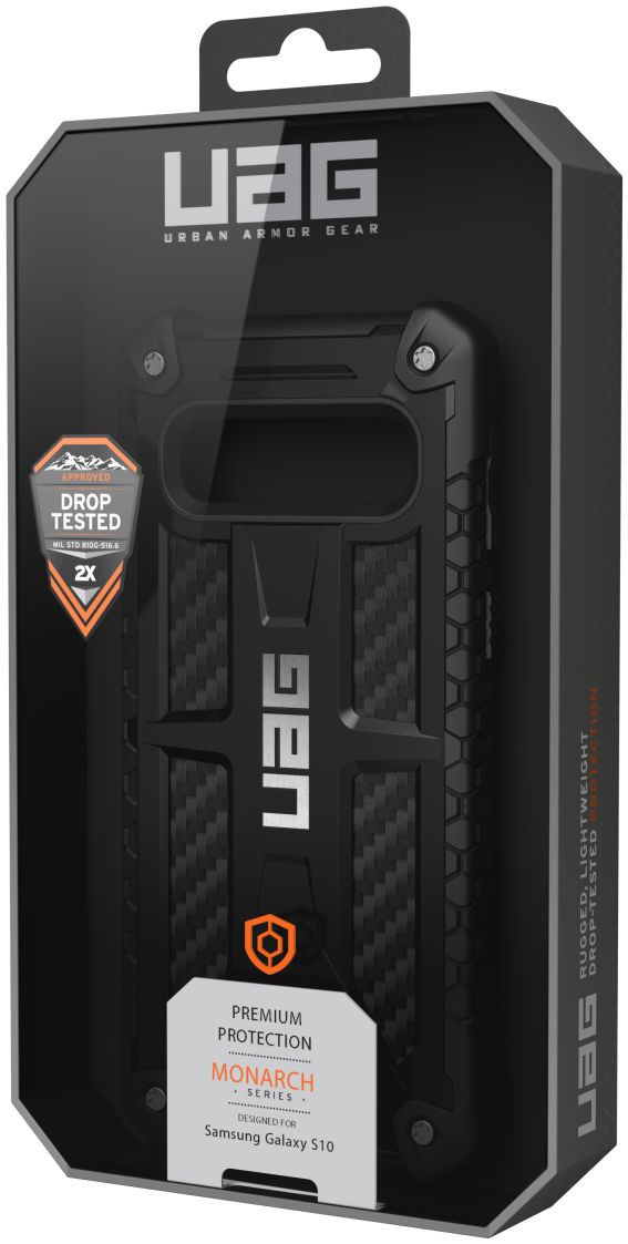 Urban Armor Gear Monarch Hoesje Samsung Galaxy S10 Carbon afbeelding 16