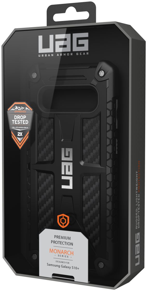 Urban Armor Gear Monarch Hoesje Samsung Galaxy S10 Plus Carbon afbeelding 15