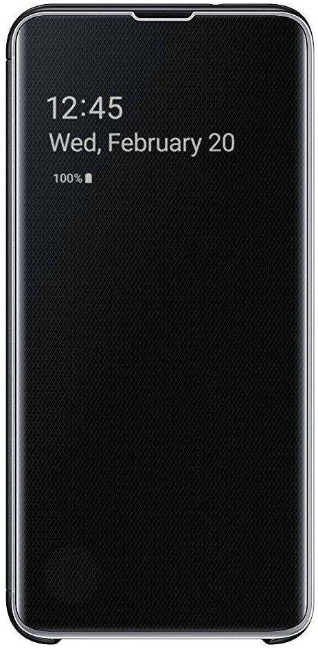Samsung Galaxy S10E Clear View Cover Zwart afbeelding 1