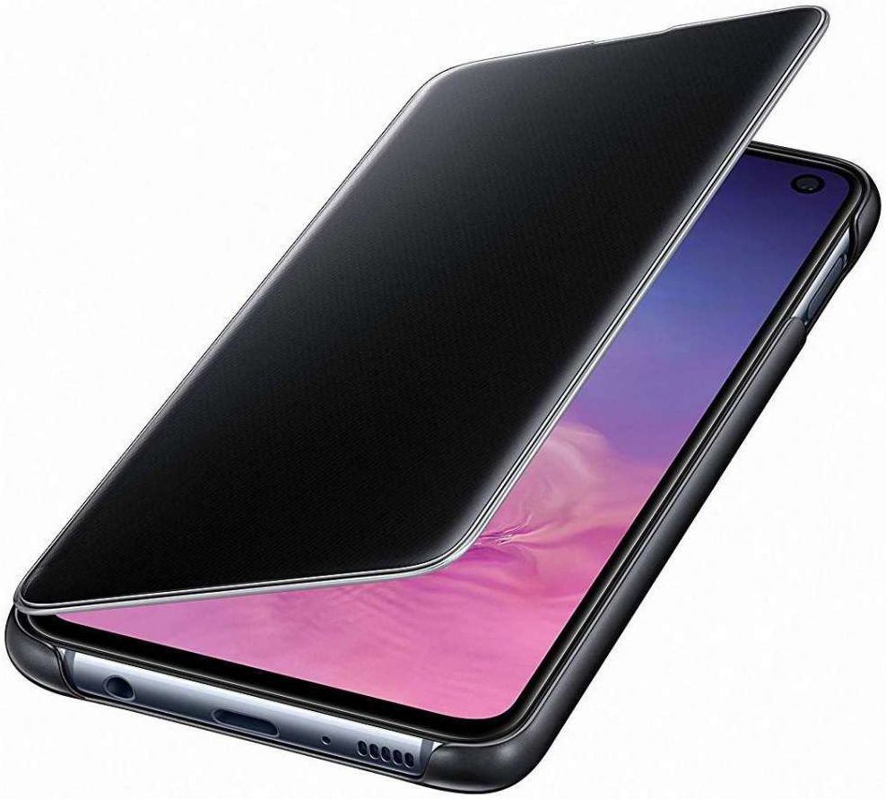 Samsung Galaxy S10E Clear View Cover Zwart afbeelding 2