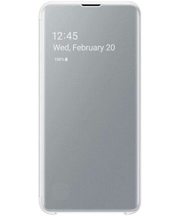 Samsung Galaxy S10E Clear View Cover Wit Hoesjes