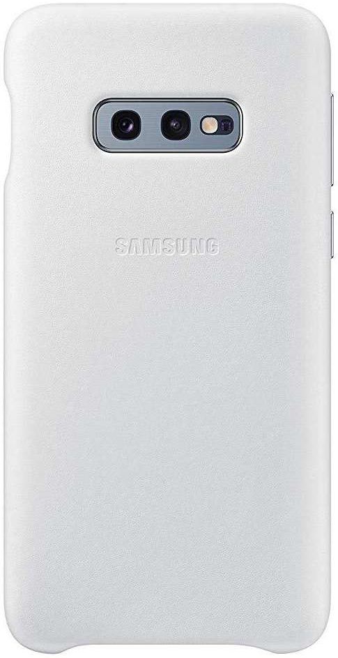 Samsung Galaxy S10E Leather Cover Wit afbeelding 1
