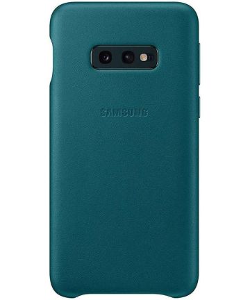 Samsung Galaxy S10E Leather Cover Groen Hoesjes