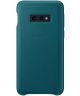 Samsung Galaxy S10E Leather Cover Groen