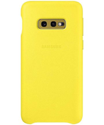 Samsung Galaxy S10E Leather Cover Geel Hoesjes