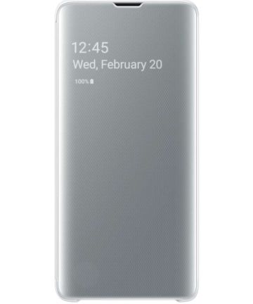 Samsung Galaxy S10 Clear View Cover Wit Hoesjes
