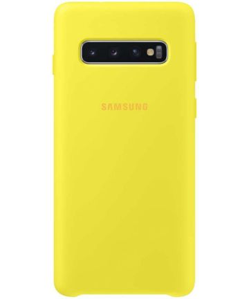 Samsung Galaxy S10 Silicone Cover Geel Hoesjes