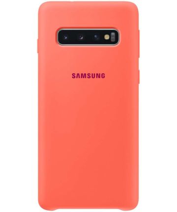Samsung Galaxy S10 Silicone Cover Roze Hoesjes