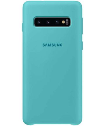Samsung Galaxy S10 Silicone Cover Groen Hoesjes