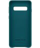 Samsung Galaxy S10 Leather Cover Groen