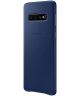 Samsung Galaxy S10 Leather Cover Navy