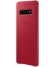 Samsung Galaxy S10 Leather Cover Rood