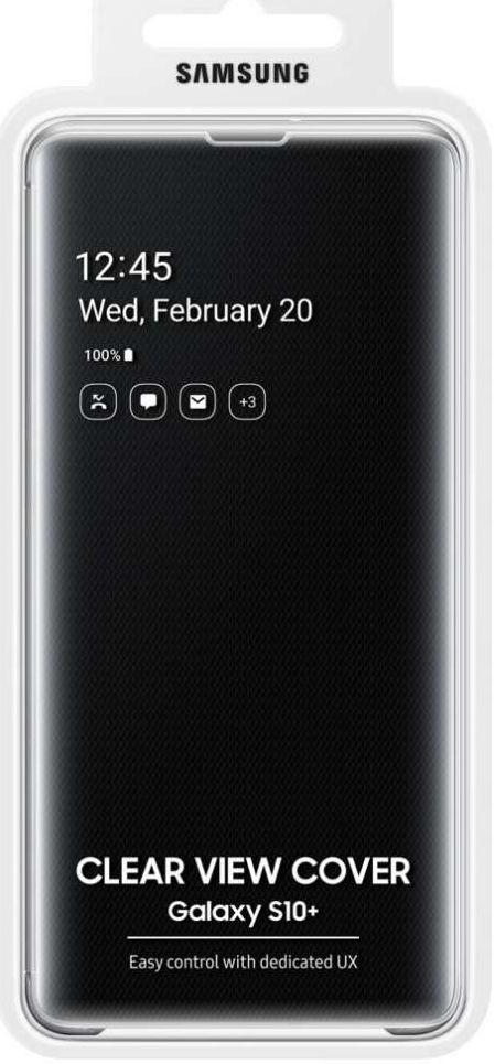Samsung Galaxy S10 Plus Clear View Cover Zwart afbeelding 5