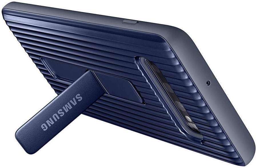 Samsung Galaxy S10 Plus Protect Stand Cover Blauw afbeelding 2