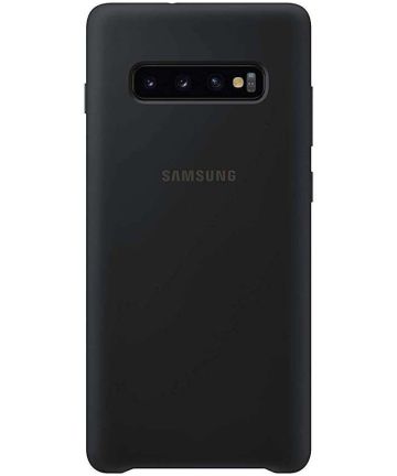Samsung Galaxy S10 Plus Silicone Cover Zwart Hoesjes