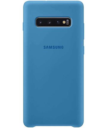 Samsung Galaxy S10 Plus Silicone Cover Blauw Hoesjes