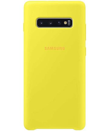 Samsung Galaxy S10 Plus Silicone Cover Geel Hoesjes