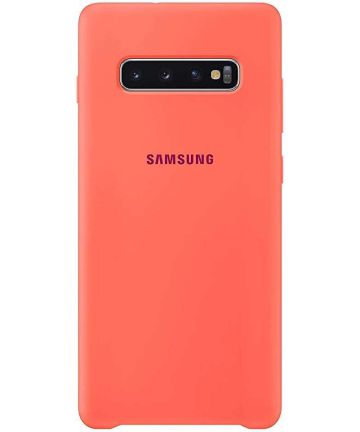 Samsung Galaxy S10 Plus Silicone Cover Roze Hoesjes