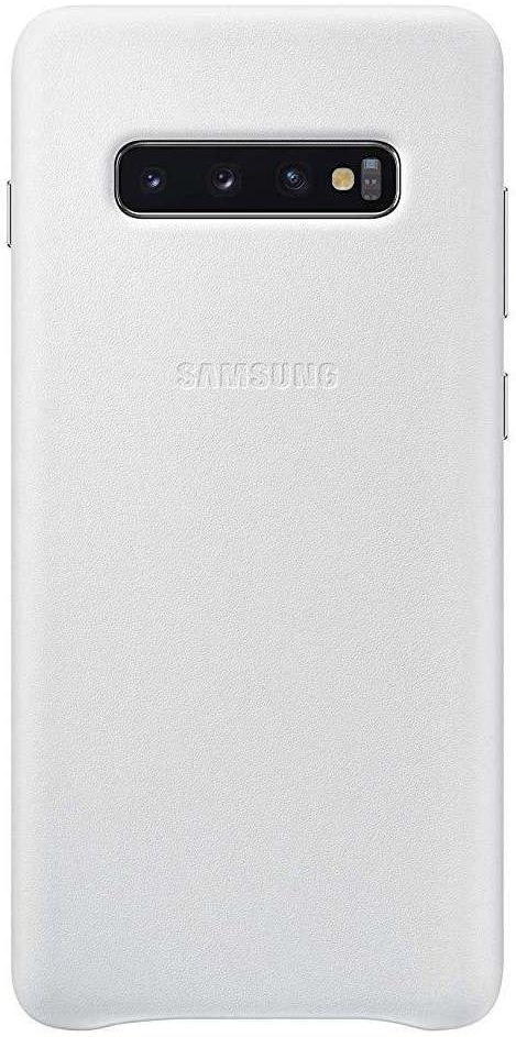 Samsung Galaxy S10 Plus Leather Cover Wit afbeelding 1
