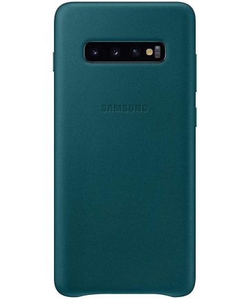 Samsung Galaxy S10 Plus Leather Cover Groen Hoesjes