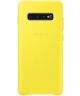 Samsung Galaxy S10 Plus Leather Cover Geel