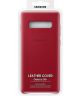 Samsung Galaxy S10 Plus Leather Cover Rood